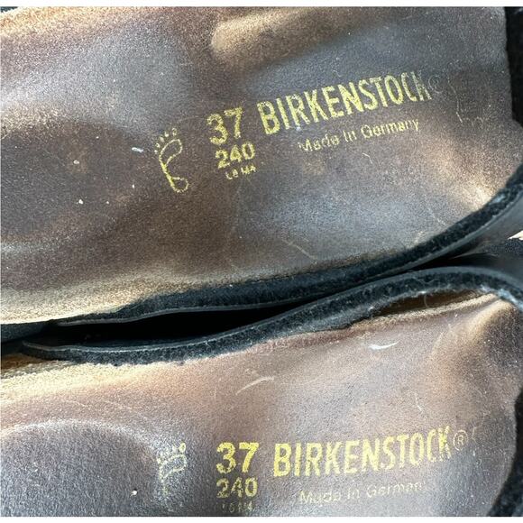 Birkenstock Black Suede Leather Gizeh Birko-Flor Thong Sandals Size 6 - 61/2 - Picture 5 of 9